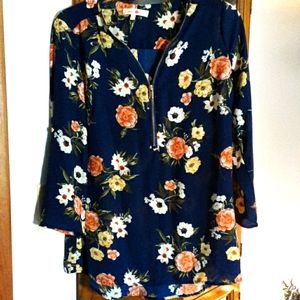 Sheer Floral Tunic